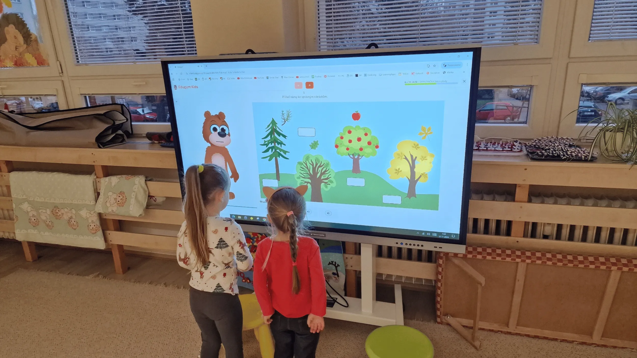 Aplikace Edugym na interaktivní tabuli