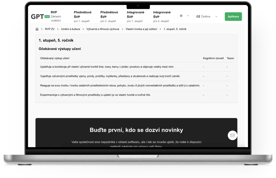 Screenshot aplikace